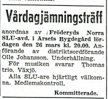 Vårdagjämningsfest Årset 1960