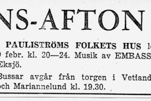 Paulistrom Folkets Hus 1952