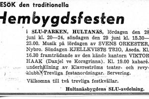 SLU parken Hultanas 1952