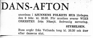 Sjunnen Folkets Hus 1952