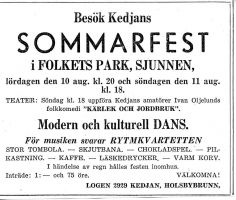 Sjunnen Folkets Park 1946