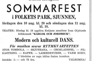 Sjunnen Folkets Park 1946